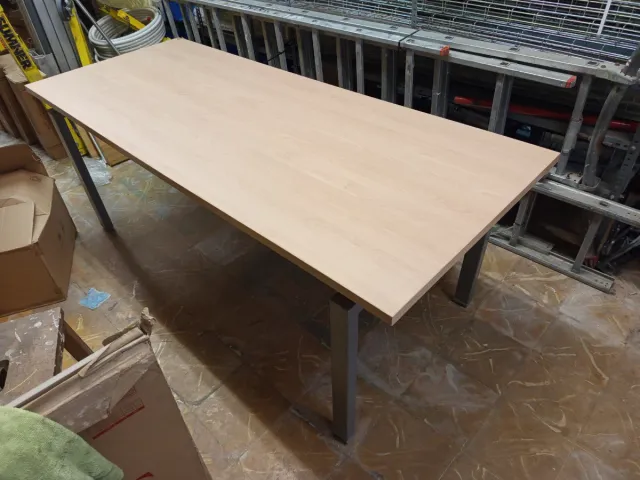 Mesa rectangular madera y metal