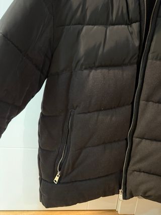 Abrigo acolchado Zara negro