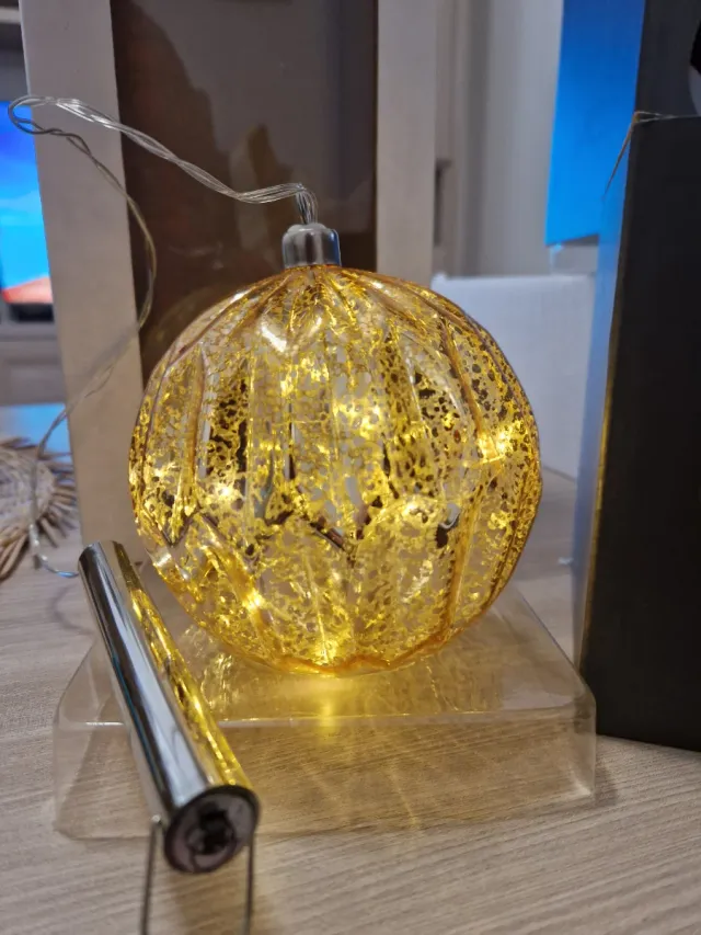 Coppia sfere luminose a batteria