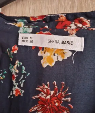 (M) Blusa floral manga larga de Sfera