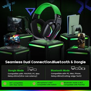 ¡-50%! | Weseary WG1 - Cascos Inalámbricos Verdes