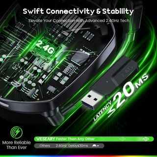 ¡-50%! | Weseary WG1 - Cascos Inalámbricos Verdes