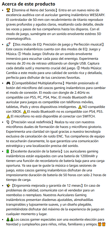 ¡-50%! | Weseary WG1 - Cascos Inalámbricos Verdes