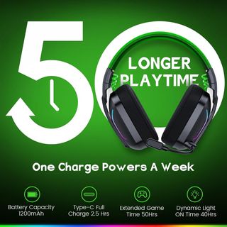 ¡-50%! | Weseary WG1 - Cascos Inalámbricos Verdes