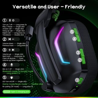 ¡-50%! | Weseary WG1 - Cascos Inalámbricos Verdes