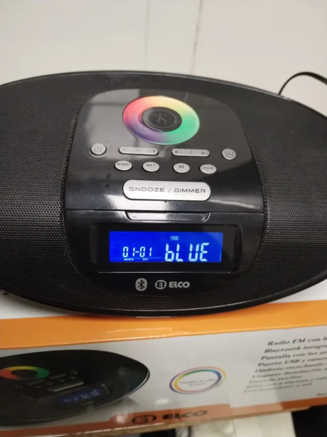 Radio Bluetooth Elco con Luz LED Multicolor