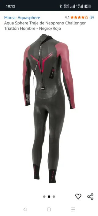 Neopreno Hombre, AquaSphere Challenger Talla M.