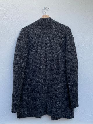 Cárdigan Sfera Punto Grueso Gris Jaspeado