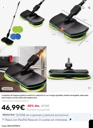 Lava suelos eléctrico Super Clean