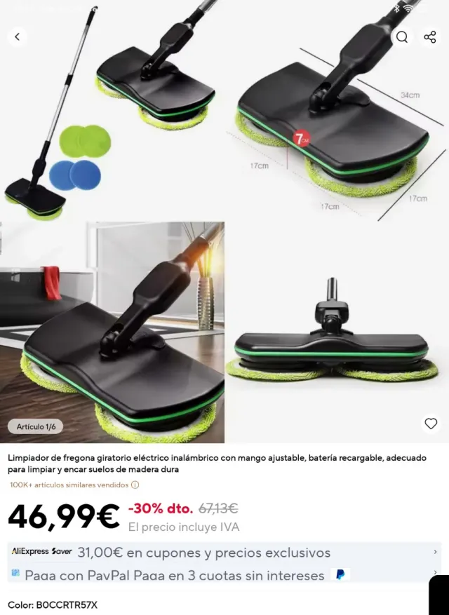 Lava suelos eléctrico Super Clean