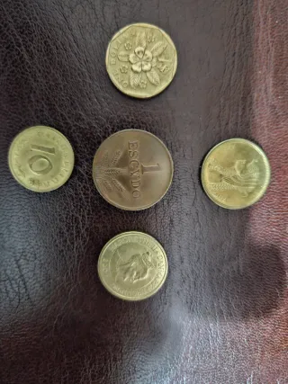 Lote di 5 monete antiche da vari paesi