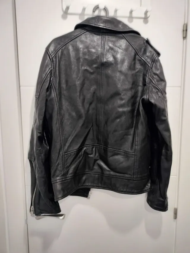 Cazadora Piel Hombre Negra