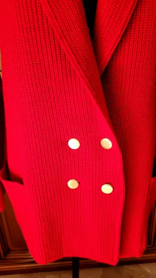 Cardigan misto lana rosso