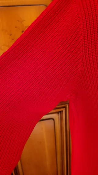 Cardigan misto lana rosso