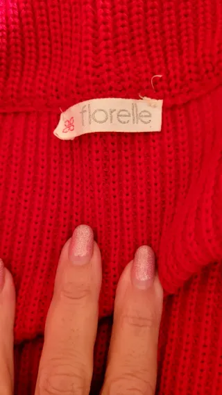 Cardigan misto lana rosso