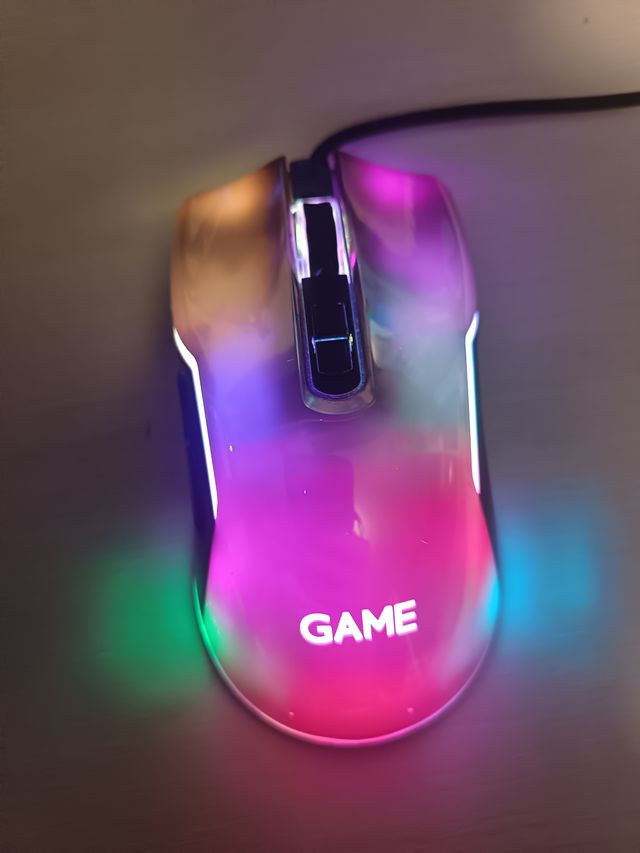 Ratón Gaming RGB Rosa y Morado