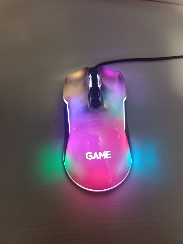 Ratón Gaming RGB Rosa y Morado