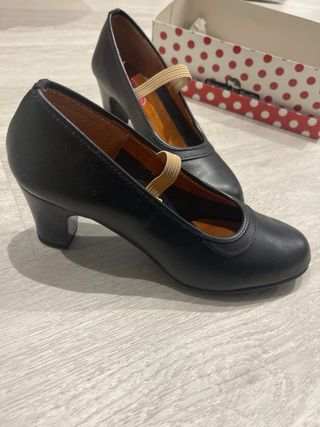 Zapatos Flamenco Paso de Baile Negros sin estrenar