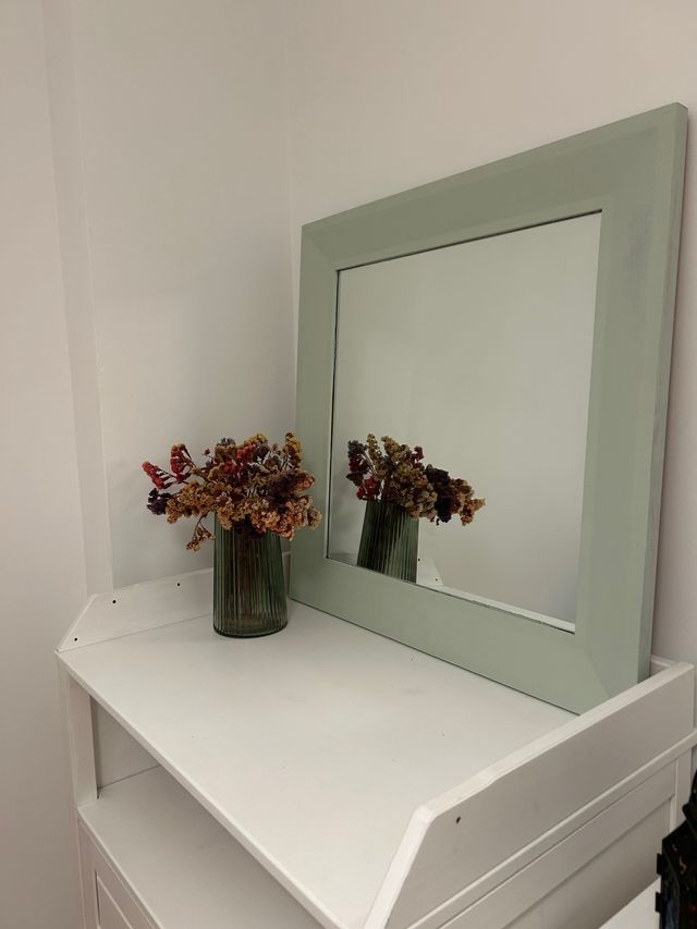 Espejo cuadrado verde menta