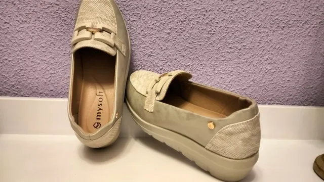 Zapatos Myssoft Beige/Plata