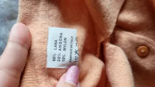 Maglioncino lana corto con pavone