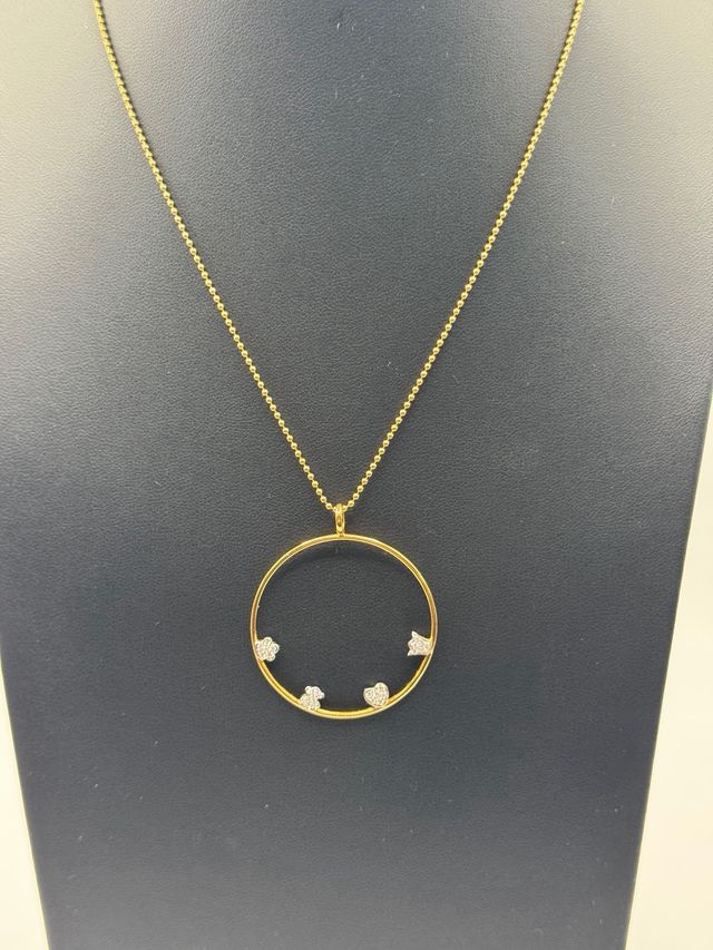 Ref39 Cadena de oro de 18k con colgante.