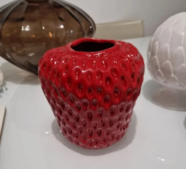 Vaso decorativo fragola rosso