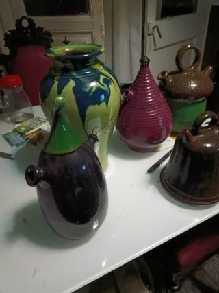 Cántaros y botijos de barro adornos originales