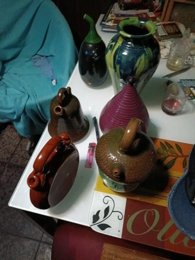 Cántaros y botijos de barro adornos originales