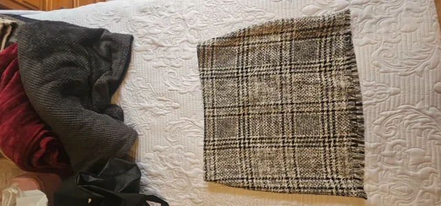 Falda Kiabi cuadros beige y negro