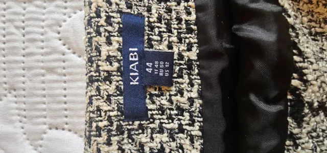 Falda Kiabi cuadros beige y negro