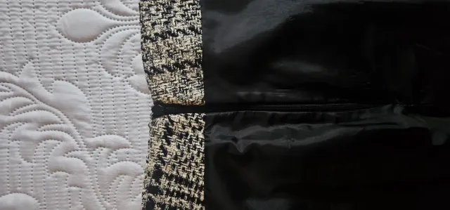 Falda Kiabi cuadros beige y negro