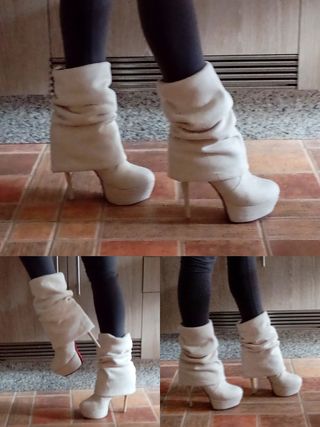 Botas multi-posiciones con tacón y plataforma