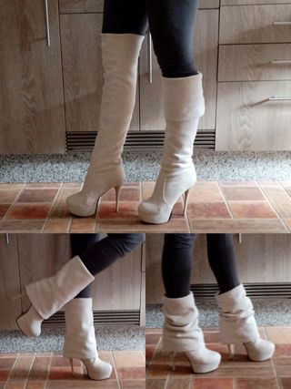 Botas multi-posiciones con tacón y plataforma