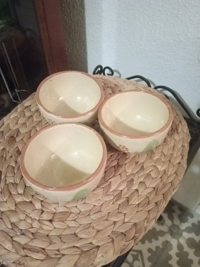 Juego de 3 cuencos de cerámica