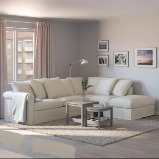 Alfombra Ikea Vindun Blanco y Negro