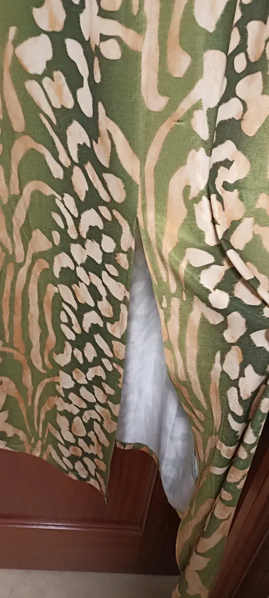 Camisola estampada verde y beige