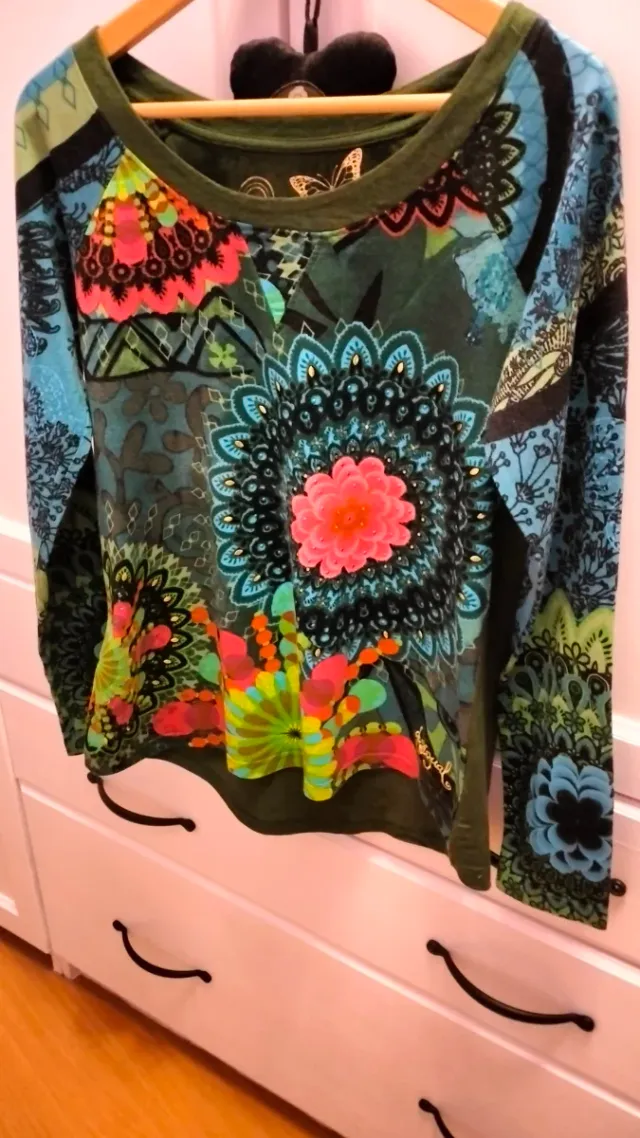 Camiseta manga larga estampada