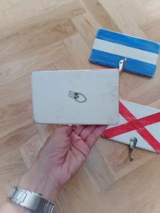 Pack 3 perchas estilo marinero