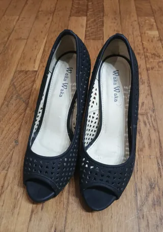 Zapatos de tacón negros talla 37