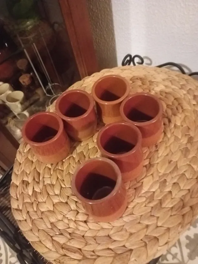 6 Vasos de cerámica rústicos (6 unidades)