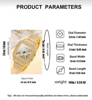 Reloj de Lujo Dorado con Diamantes