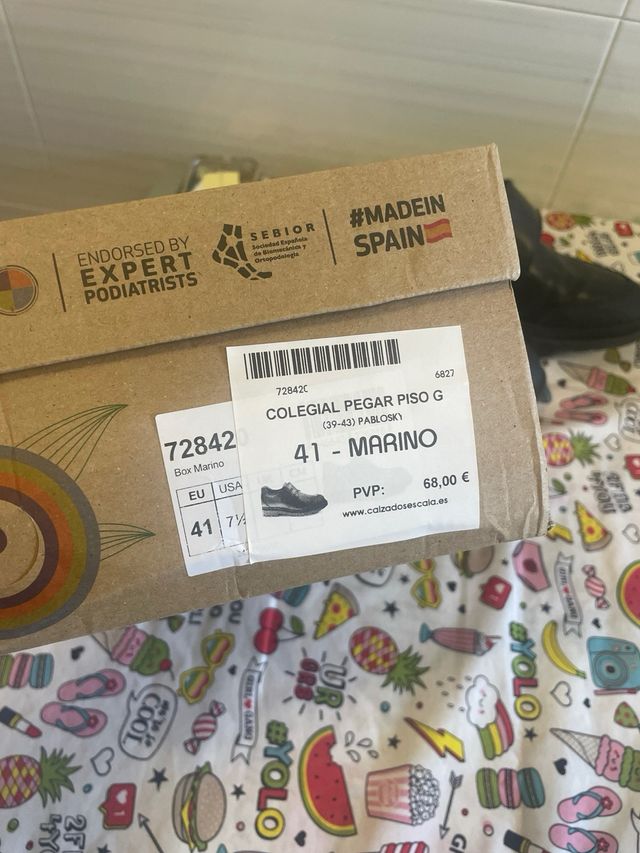 Zapatos Escolares Pablosky Negro Velcro