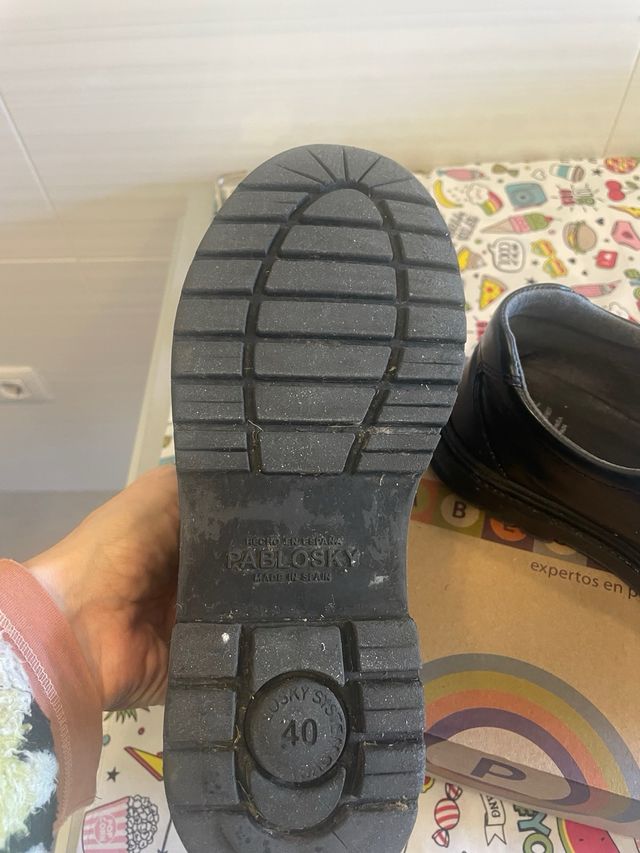 Zapatos Escolares Pablosky Negro Velcro