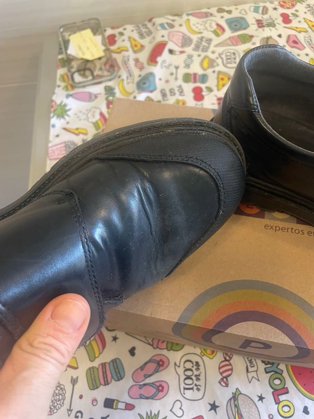 Zapatos Escolares Pablosky Negro Velcro
