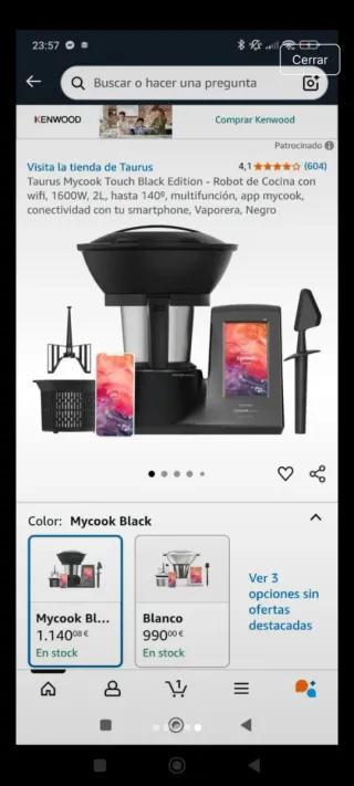 Thermomix Taurus Mycook Touch Black Edition