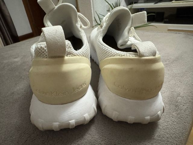 Zapatillas Calvin Klein Blancas y Plateadas Unisex