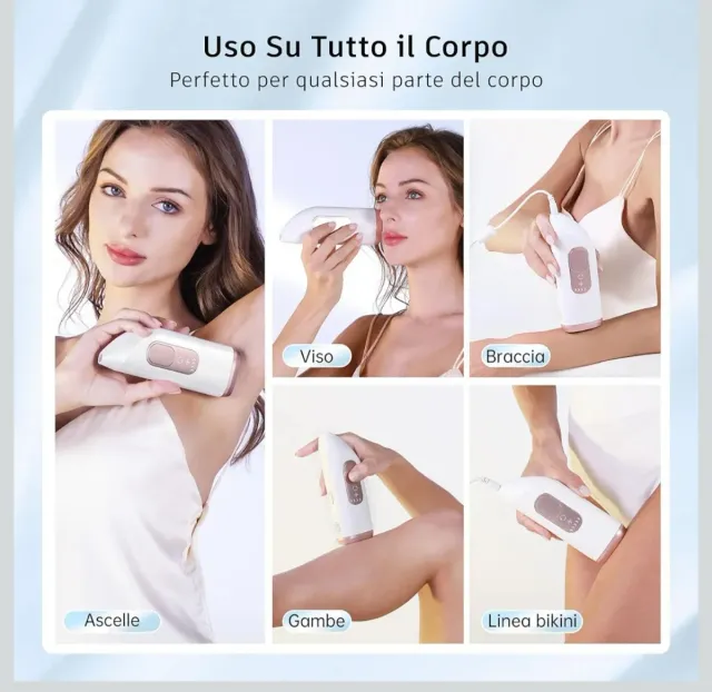 Epilatore Luce Pulsata Rosa e Bianco