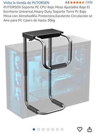 Soporte PC CPU Bajo Mesa Ajustable