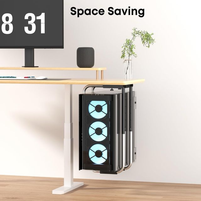 Soporte PC CPU Bajo Mesa Ajustable